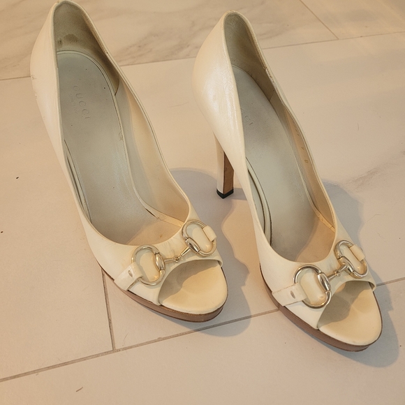 Gucci Platform Peeptoe Pumps Horsebit - Picture 6 of 7